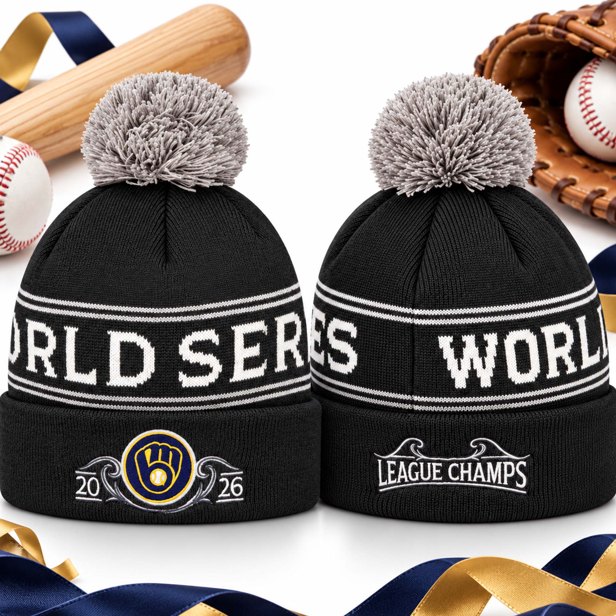 Brewers 2026 World Series Champions Locker Room Knit Hat 1 Brewers 2026 World Series Champions Locker Room Knit Hat3