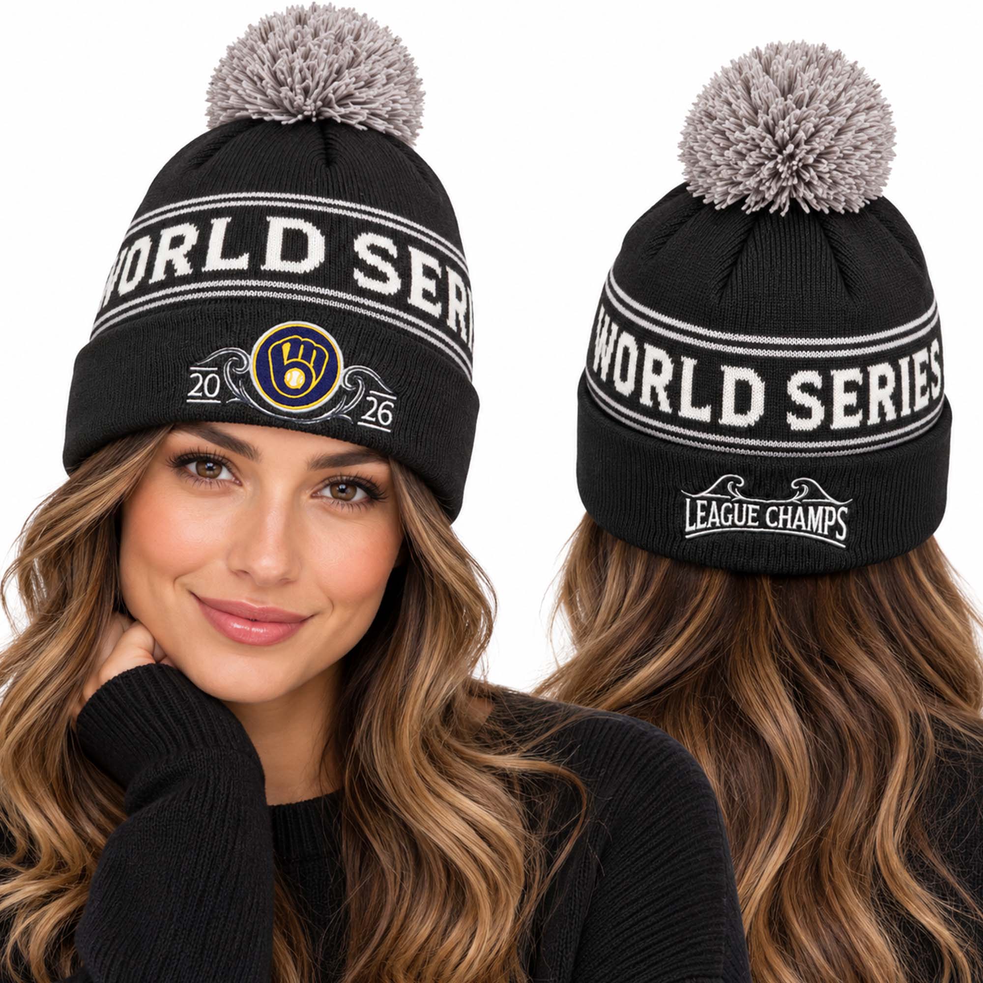Brewers 2026 World Series Champions Locker Room Knit Hat 4 Brewers 2026 World Series Champions Locker Room Knit Hat5