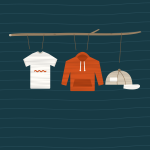 Home 9 Several garments hanging from one driftwood branch